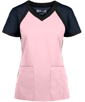 Grey's Anatomy Scrubs Active Modern Fit 3 Pocket Color Block Top