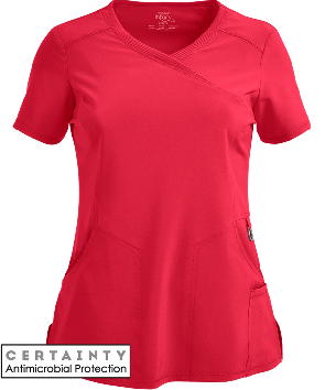 Cherokee Infinity Scrubs Mock Wrap Antimicrobial Top